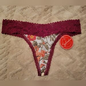 Splendies Floral Lace Thong Panties